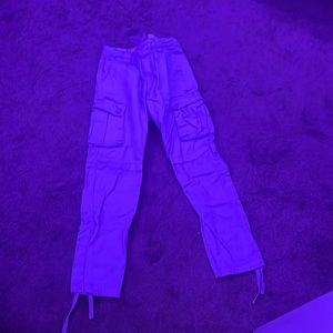 White cargo pants